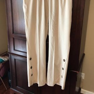 Chadwick linen blend wide leg pants.